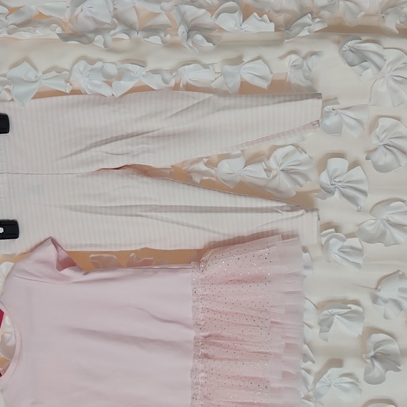 Bonnie Jean, Football, Tutus and Touchdowns outfit, 4T, Pink, Gold, Striped - Picture 5 of 12